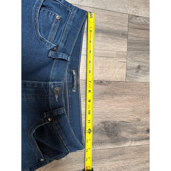 Lee Relaxed Fit Jeans 4 Long Womens Dark Wash Denim Straight Leg Stretchy Comfor - Picture 7 of 10